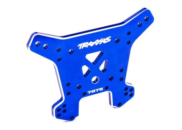 Dämpferbrücke 7075-T6 Aluminium blau hinten