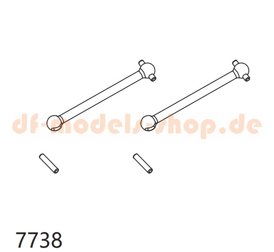 DF Models 7738 Antriebswellen vorne (2)