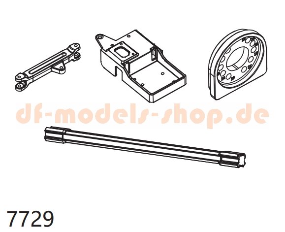 DF Models 7729 Mittelwelle/Ackermanstrebe/Motorhalterung