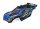 TRX6740-BLUE Karosserie Rustler 4x4 blau mit Aufkleber mit Karo-Halterung