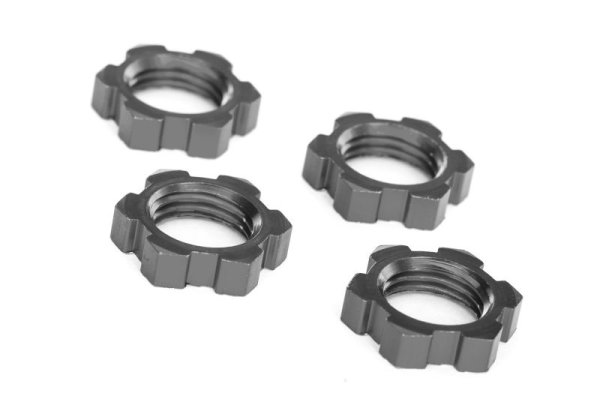 Radmuttern verzahnt Aluminium grau 17mm (4)