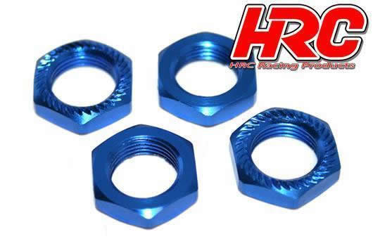 Radmutter 1/8 - 17mm x 1.25 - serrated geflanscht - Blau (4 Stk.)