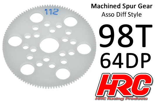 Hauptzahnrad - 64DP - Low Friction Gefräst Delrin - Diff Style -  98Z