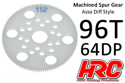 Hauptzahnrad - 64DP - Low Friction Gefräst Delrin - Diff Style -  96Z