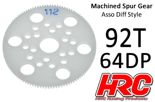 Hauptzahnrad - 64DP - Low Friction Gefräst Delrin - Diff Style -  92Z