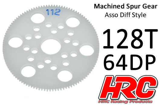 Hauptzahnrad - 64DP - Low Friction Gefräst Delrin - Diff Style - 128Z