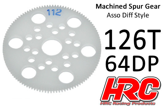 Hauptzahnrad - 64DP - Low Friction Gefräst Delrin - Diff Style - 126Z