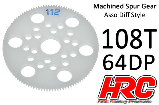 Hauptzahnrad - 64DP - Low Friction Gefräst Delrin - Diff Style - 108Z