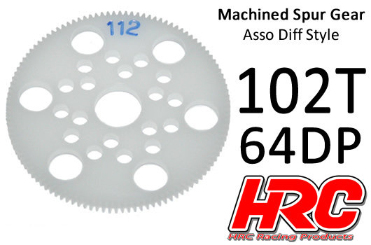 Hauptzahnrad - 64DP - Low Friction Gefräst Delrin - Diff Style - 102Z