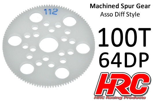 Hauptzahnrad - 64DP - Low Friction Gefräst Delrin - Diff Style - 100Z