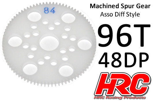 Hauptzahnrad - 48DP - Low Friction Gefräst Delrin - Diff Style -  96Z