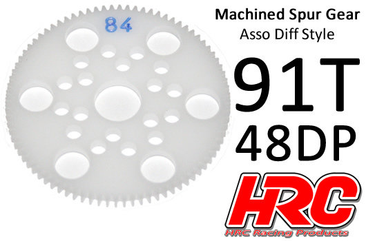 Hauptzahnrad - 48DP - Low Friction Gefräst Delrin - Diff Style -  91Z