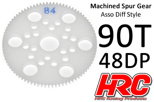 Hauptzahnrad - 48DP - Low Friction Gefräst Delrin - Diff Style -  90Z