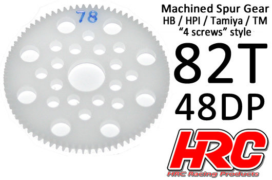 Hauptzahnrad - 48DP - Low Friction Gefräst Delrin - HPI/HB/Tamiya Style -  82Z / HRC74882P