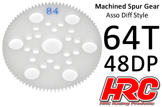 Hauptzahnrad - 48DP - Low Friction Gefräst Delrin - Diff Style -  64Z