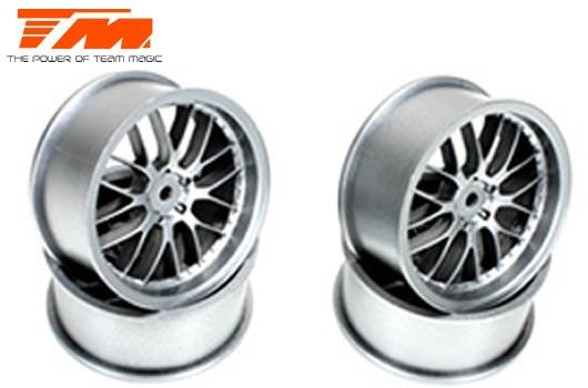 Felgen - 1/10 Drift - 2.2 - 8 Spoke - 12mm Hex - Fog Silber (4 Stk.)