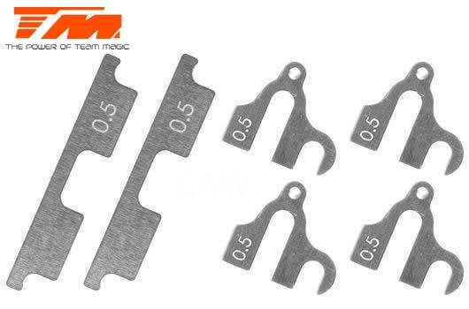 Tuningteil - E4RS III - Querlenckerhalter Distanzscheibe Satz 0.50mm (2 Stk. FF/RR und 4 Stk. FR/RF)