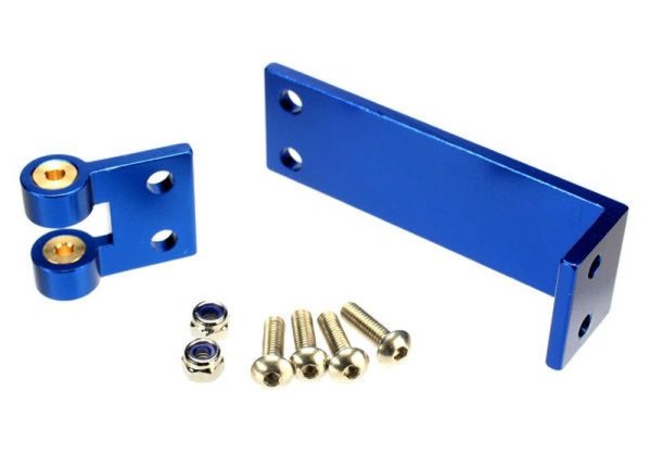 Ruder-Halter Aluminium blau mit Kugeln