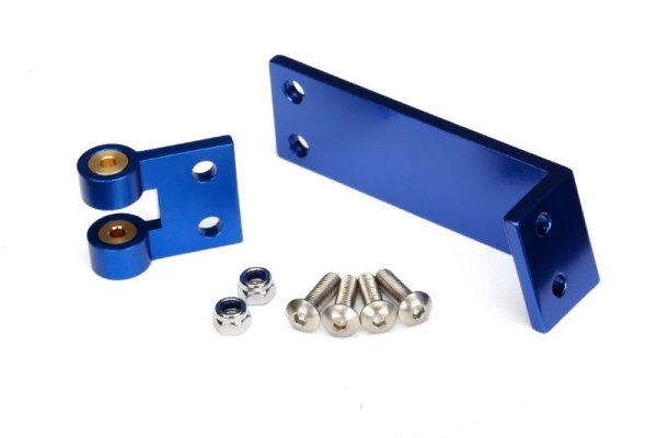 Ruder-Halter Aluminium blau mit Kugeln