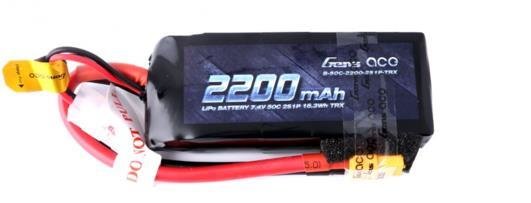 Lipo Akku Gens ace 2200 mAh 7,4V 50C 2S1P XT60