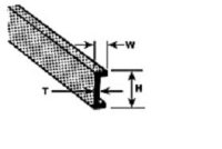 C-2 U-Profil ABS 1,6x0,9x250mm (10)