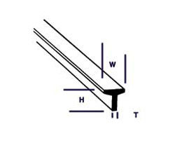 TFS-2 T-Profil 1,6x1,6x250mm (10)