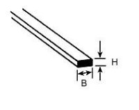 MS-102 Vierkantstab 0,3x0,5x250mm (10)