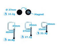 KR-492035 3 Schraubklemmen mit Magnetfuß