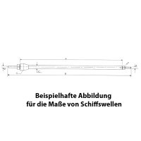 Schiffswelle M4 kugelgelagert lg 290mm