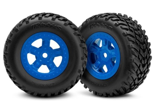 SCT Reifen auf SCT Felgen blau 12mm (2)