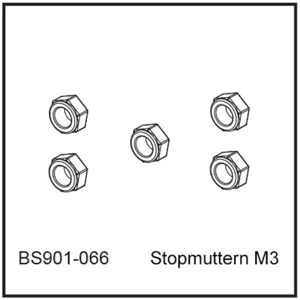 Stopmuttern M3 - BEAST BX / TX