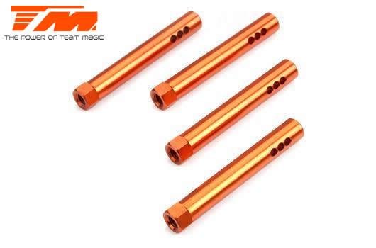 Option Part - E4D-MF - Aluminum 7075 - Battery Holder Post - Orange (4 pcs)