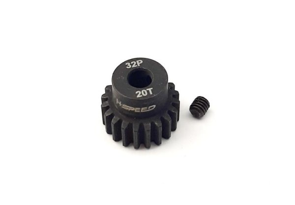 Stahlritzel 20 Zähne, 32dp (M0.8), Bohrung 5mm Welle