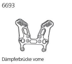 Dämpferbrücke vorne  M  1:8 Top Line